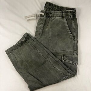 GAP Women’s Easy Jean Olive Green Cargo Denim Joggers | XL